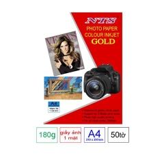 Giấy In Ảnh A4 Gold Định Lượng 180 gsm 2 Mặt 50 Tờ