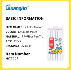Bút Art Marker 36 màu hộp dẹt Guangbo H02227