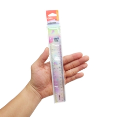 Thước kẻ màu cực quang 20cm DELI EH653