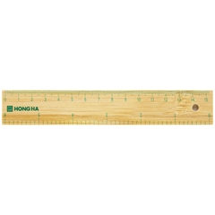 Thước kẻ Green, tre, 15cm (3492) Hồng Hà