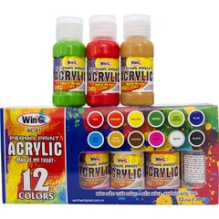 Màu nước Acrylic 30ml WinQ AC-01 - Hộp 12