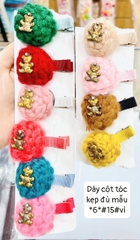 Dây cột tóc + Kẹp đủ mẫu *6* (Vỉ)