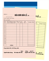 Hóa Đơn Bán Lẻ 1L - 2L - 3L