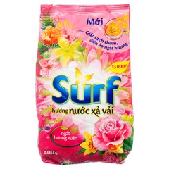 Bột giặt Surf Hương Nước Xả Vải (Hồng) 400g