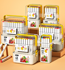 Bút Art Marker Box 60 màu cao cấp kèm cắm bút Guangbo H02256