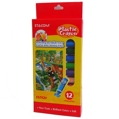 Sáp màu xóa được - 24 màu- Plastic Crayon STACOM CR024P