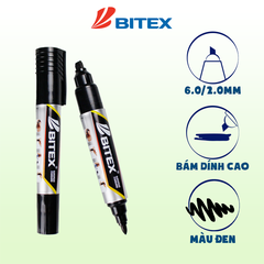 Bút lông dầu mực đen-đỏ-xanh PM01 BITEX ( 10 cây - hộp)