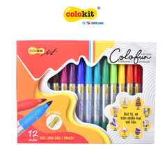 Hộp 12 Màu Bút Lông Dầu Colokit PM-C01 12 Màu