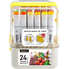 Bút Art Marker Box 60 màu cao cấp kèm cắm bút Guangbo H02256