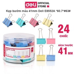 Kẹp Bướm Màu 41mm DELI- E8552A - Hộp