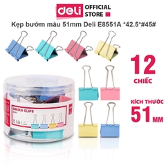 Kẹp Bướm Màu 41mm DELI- E8552A - Hộp