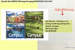 Tập sinh viên CAMPUS 200 trang (kẻ ngang) NB-BREP200