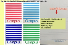 Tập sinh viên CAMPUS 200 trang (kẻ ngang) NB-BREP200