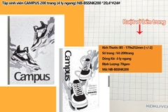Tập sinh viên CAMPUS 200 trang (kẻ ngang) NB-BREP200