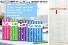 Tập sinh viên CAMPUS 200 trang (kẻ ngang) NB-BREP200