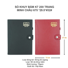 Sổ khuy bấm K7 200 trang MC675