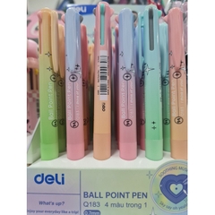 Bút bi 4 màu 0.7mm _ bản ST DELI CQ183