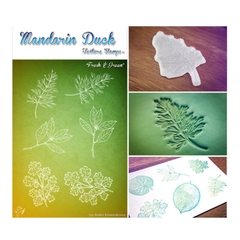 Silicone in họa tiết Madarin Duck - Texture Stamps - Fresh & Green