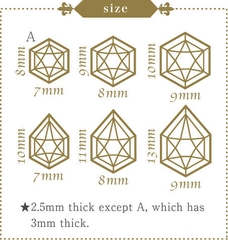 Khuôn resin làm trang sức Jewel Mold Mini Jewelry Cut Hexagon