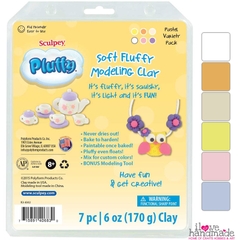 Bộ đất sét nung Sculpey Pluffy Multipack - Pastel 170g