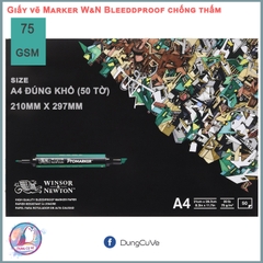 Giấy vẽ Marker W&N Bleedproof chống thấm 75gsm A4 (50 tờ)