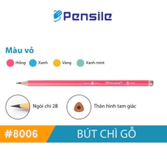 Bút chì gỗ 2B Pensile 8006 Marvy Uchida phù hợp viết - vẽ học sinh, sinh viên