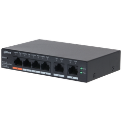 Switch Dahua DH-CS4010-8ET-60 bao gồm 8 cổng PoE (10/100 Mbps) và 2 cổng Uplink Gigabit (10/100/1000 Mbps)