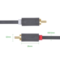 Cáp AV RCA 2 ra 2 dài 1m Ugreen 30747
