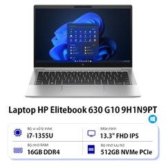 Laptop HP EliteBook 630 G10 9H1N9PT (i7 1355U/ 16GB/ 512GB SSD/13.3 inch FHD/Win11/ Silver/ Vỏ nhôm)