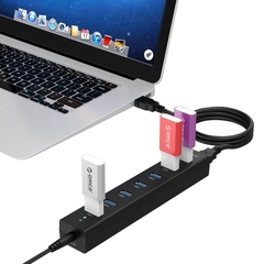 Bộ Chia USB Orico H7013-BK (Từ 1 Ra 7 Cổng chuẩn 3.0) Đen