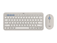 Bộ bàn phím chuột Bluetooth Logitech Pebble 2 Combo cát xám