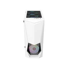 Vỏ máy vi tính Kenoo esport E400 - 4F - sẵn 4fan mầu rainbow cố định - Mầu Trắng - (Size ATX)