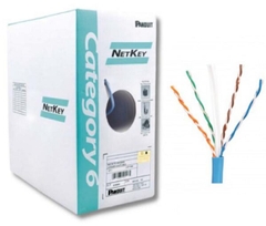 Cáp mang Panduit Cat6 U/UTP cable, blue, CM, 305m tốc độ lên đến 1Gbps,  CM, 24 AWG, dài 305 mét/cuộn (NUC6C04BU-FE)