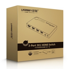Bộ chuyển đổi HDMI 3 vào 1 ra hỗ trợ 3D full HD cao cấp Ugreen 40234