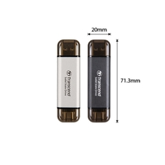 Ổ cứng di động SSD Transcend 256Gb TS256GESD310C (Type-C và USB3.2/ 1050Mb/s/ 950Mb/s/ Đen)