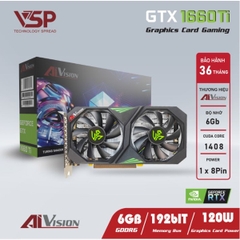 Card đồ họa AiVision GeForce GTX 1660 TI (6GB/ GDDR6/ 192 bit)