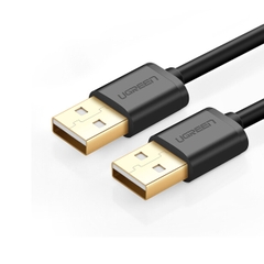 Cáp sạc truyền dữ liệu USB 2.0 sang MINI USB đầu mạ vàng 0.25M Ugreen 10307 25CM màu Đen