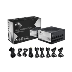 Nguồn máy tính MSI PRO A1000PL PCIE5 (1000W/ 80 Plus Platinum/ Full-Modular/ ATX/ Đen)