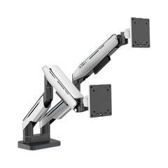 Giá đỡ 2 màn hình HumanMotion T9 Pro II Dual Màu Trắng (23-43 inch)