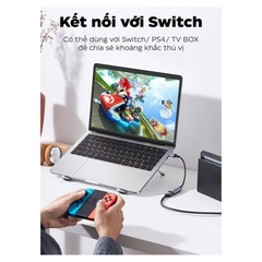 Ugreen 40189 15CM 4K 60Hz HD 1080P Cáp chuyển USB + USB-C sang HDMI âm dùng ghi hình