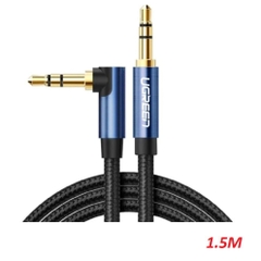 Cáp Audio 3.5mm bẻ góc 90 độ bện dù cao cấp dài 1,5m Ugreen 60180
