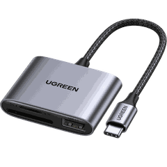 Đầu đọc thẻ USB 3.1 Type-c 3 in 1 SD/TF + OTG USB 3.0 Ugreen 80798 SD/TF OTG USB 3.0 vỏ nhôm