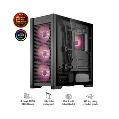 Vỏ Case Asus TUF Gaming GT302 ARGB Black (eATX/Full Tower/ Màu Đen/BTF)