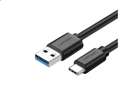 Cáp dữ liệu USB 3.0 sang Type-C truyền dữ liệu từ máy tính ra điện thoại dài 0.5M Ugreen 20881 màu đen