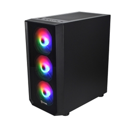 Case Jetek Squid X3 Black (3 Fan RGB)