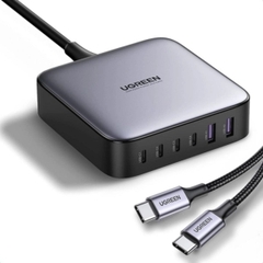 Củ sạc nhanh Nexode 200W GaN 6 cổng, USB Type-C x4, USB Type-A x2 Ugreen 40914