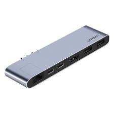 Bộ chuyển đồi 2 TYPE C sang 2 USB 3.0 + HDMI + LAN + 2 TYPE C PD âm Ugreen 50984 Màu Xám