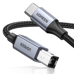 Cáp USB type C ra usb B 2.0 Printer Ugreen 80805 1M màu xám