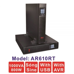 Bộ lưu điện UPS Ares AR610RT 1000VA/800W lắp RACK