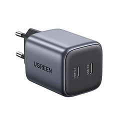 Củ sạc nhanh Nexode GaN 45W 2 cổng USB Type-C x2 Hỗ trợ QC4+, PD3.0 Ugreen 90573 cao cấp (EU)
